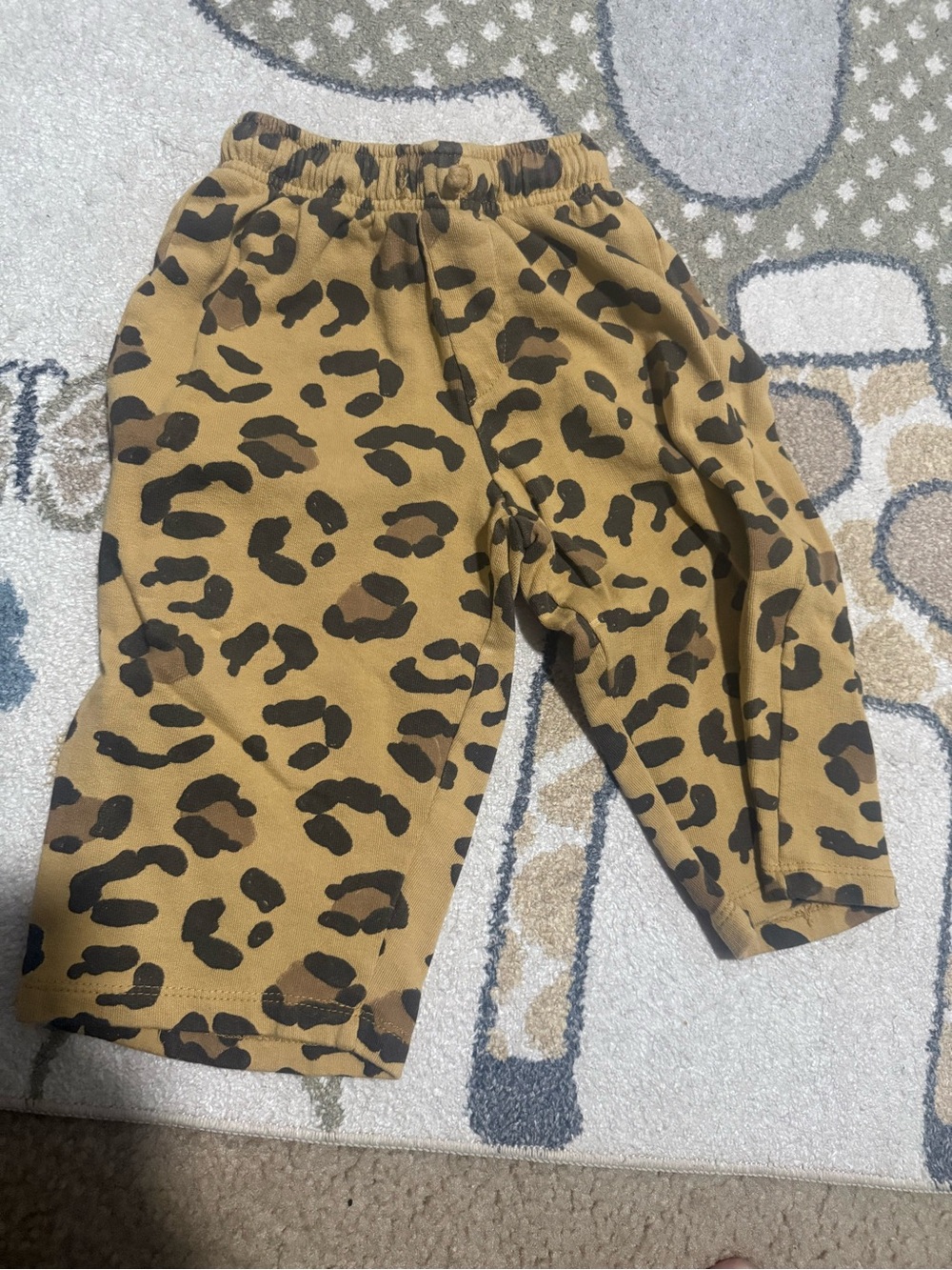 Zara Kids Leopard Print Joggers in Brown and Black